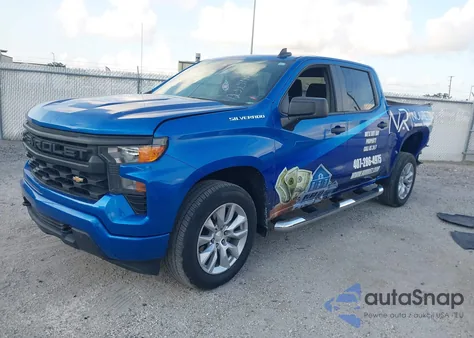 2022 Chevrolet Silverado 1500 2Wd Short Bed Custom из США, поврежденный, VIN 3GCPABEK6NG538545